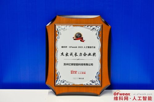 億鑄科技榮獲2023人工智能行業(yè)杰出成長力企業(yè)獎